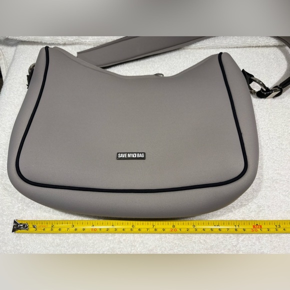 SAVE MY BAG Shoulder Bag - Sleek Taupe Neoprene - Picture 9 of 16